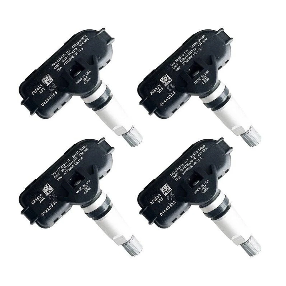 4Pcs 52933-3V100 TMPS Tire Pressure Sensor for Hyundai I40 ix35 Grandeur Azera Kia Sportage 1.6 2.0 G4NA G4KD 433MHz 529333V100