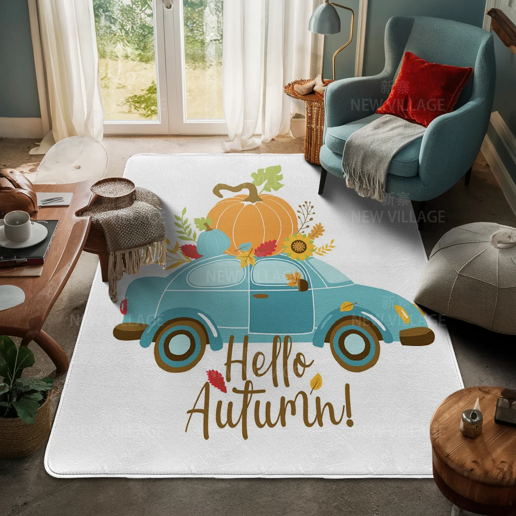 House entrance carpet Home door mat Living Room Bath Foot bathroom non-slip water absorption rugs Halloween Autumn Pumpkin cute