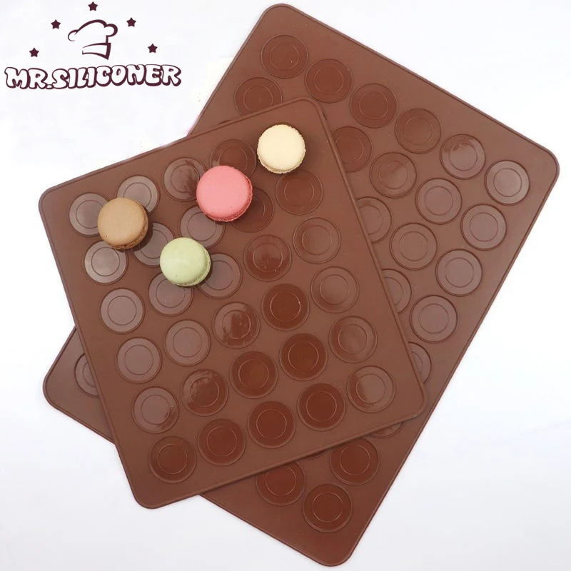 Silicone DIY Macaron Mold 30/48 Cavity Baking Mat Silicone Macaron Pastry Oven Baking Mould Sheet Mat Macaroon Sheet Bakeware