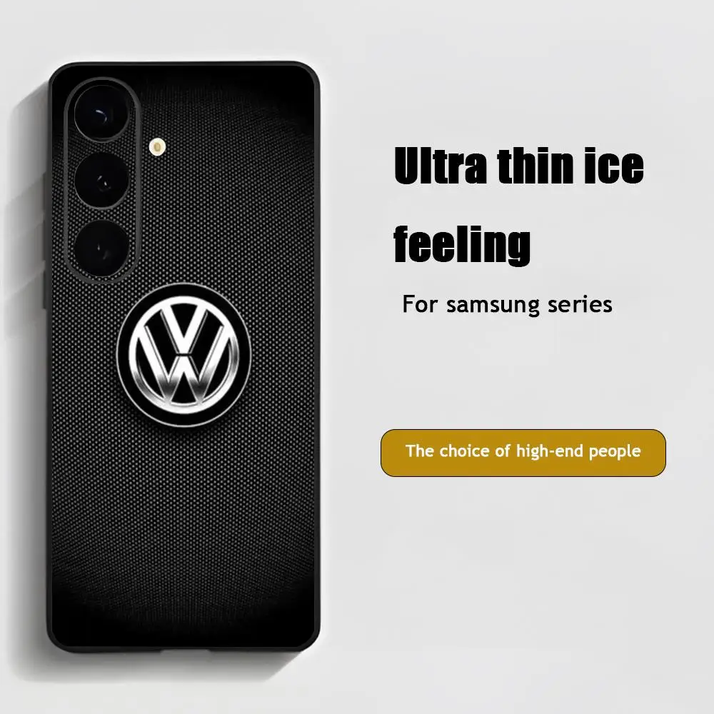 Car V-Volk-swag-en X VW Sport Phone Case For Samsung Galaxy S25 S24 S23 S22 S21 S20 Plus Ultra Note20 Soft Black