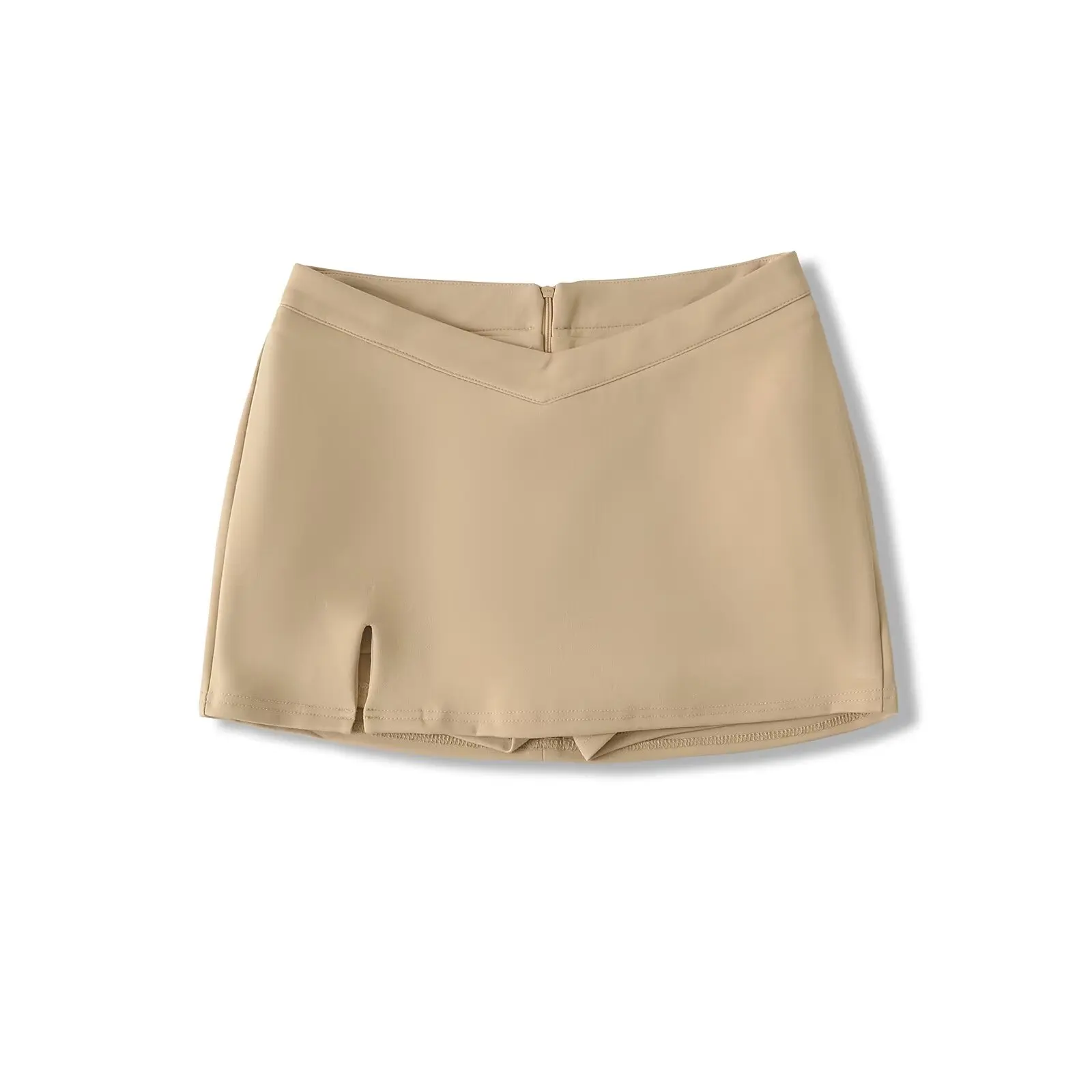 Saia Curta Estilo Americano Sexy para Mulheres, Saia  Bodycon de Cintura Baixa com Fenda, Cor Pura, Versátil, Tendência d...