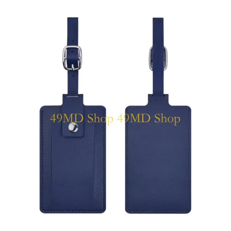 49MD Thickened PU Leather Name Labels For Suitcases With Cover And Card