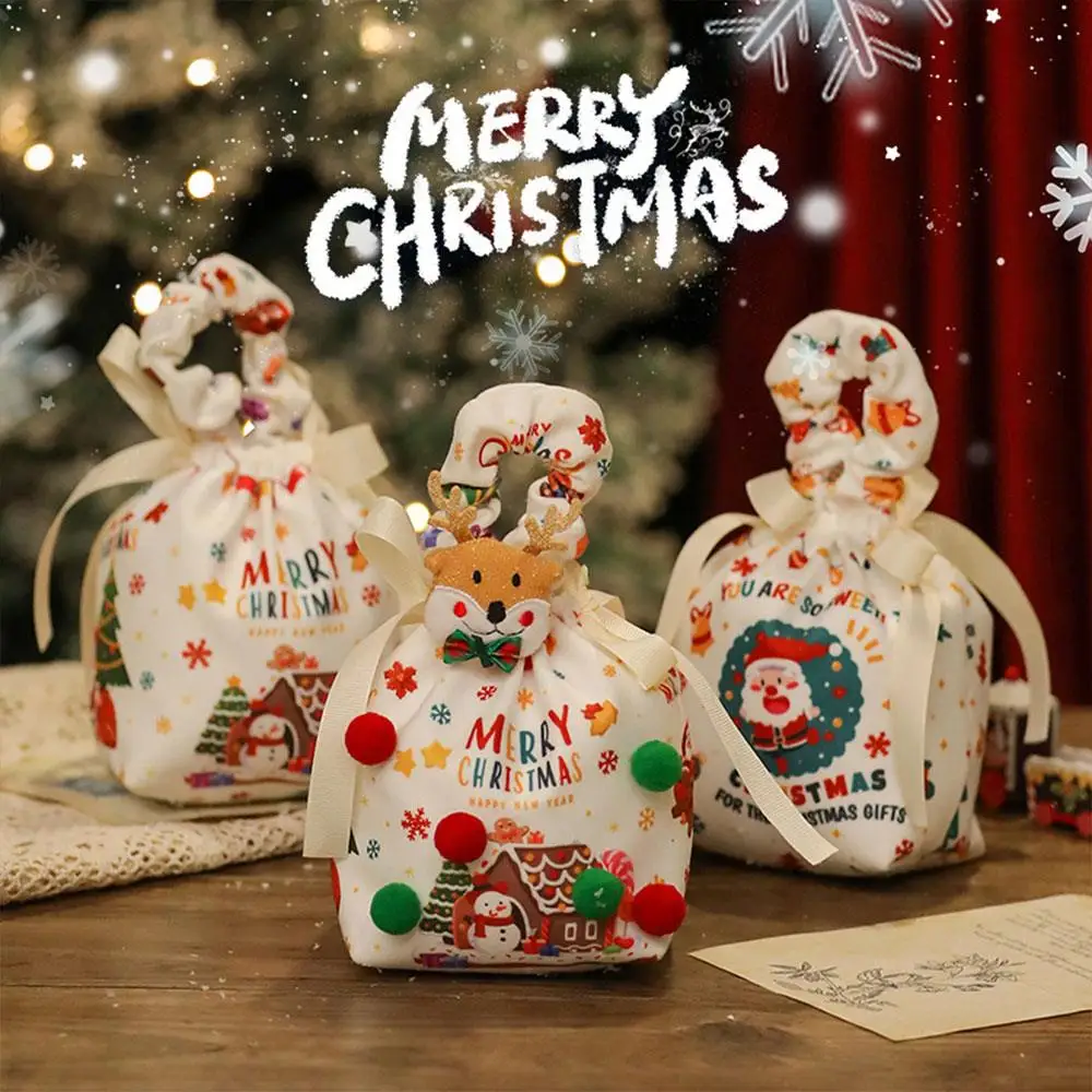 

Candy Packaging Bag Xmas Gift Bag New Year Gift Party Favor Organizer Samll Pouch Christmas Decorations 2025 Christmas Supplies