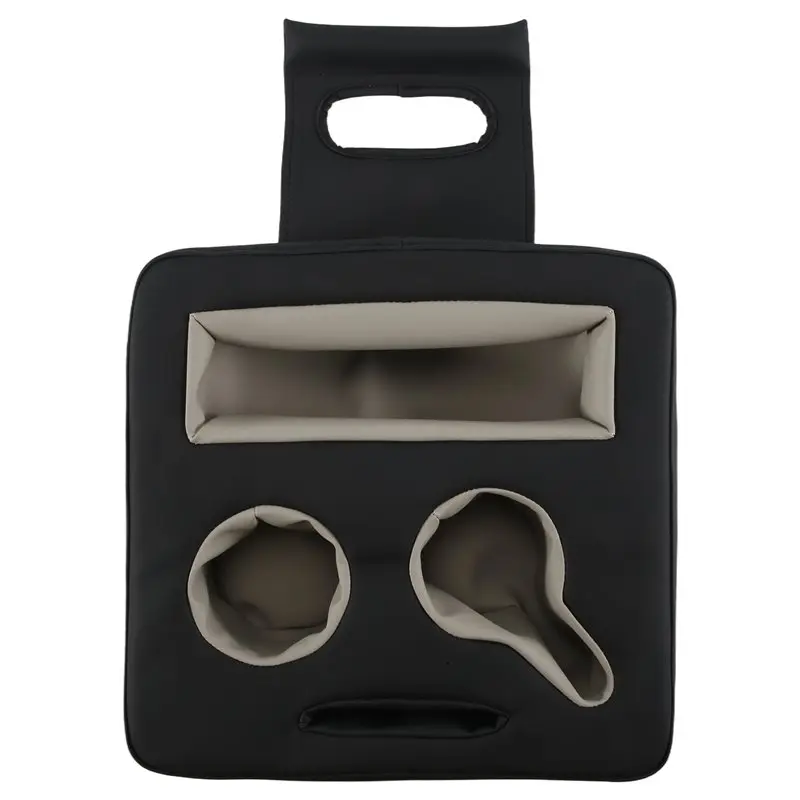 

A58X-Backseat Cup Holder For Car, PU Cup Holder For Couch Sofa Bed, Car Cup Holder For Back Seat Tray Organizer