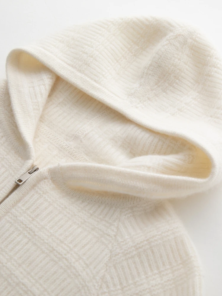 

ADDONEE тяжелая женская толстовка на молнии, кардиган, пальто, 100% кашемировый свитер, осень-зима, плотный повседневный кашемировый трикотаж