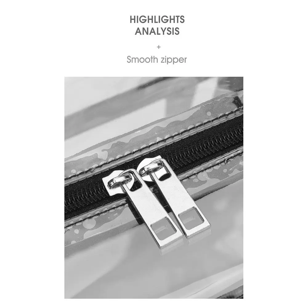 

Large Capacity Transparent Crossbody Bag PVC Material Waterproof Washing Storage Bag Lightweight Portable Toiletries Handbag