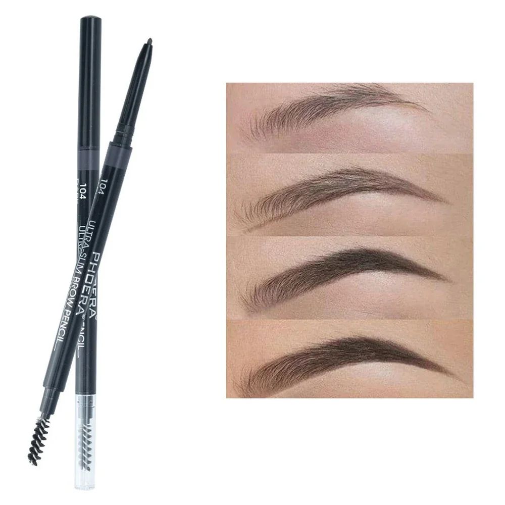 Waterproof Eyeliner Eyebrow Pencil with Eye Brow Brush Multi-purpose Korean Cosmetics for Women Smooth Eye Brow Pens Make Up