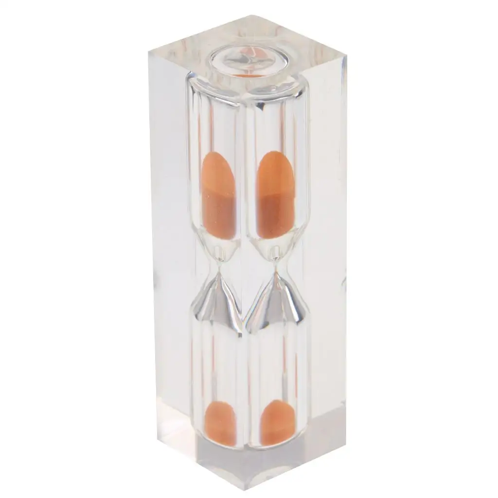 2-6pack 3 Minutes Clear Acrylic Hourglass Sandglass Sand Timer Kitchen Clock