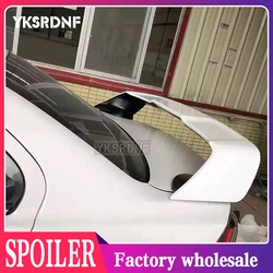 For Mitsubishi LANCER EVO Black Spoiler 2008 to 2015 ABS Material Primer Color Car Tail Wing Decoration Rear Trunk Spoilers Wing