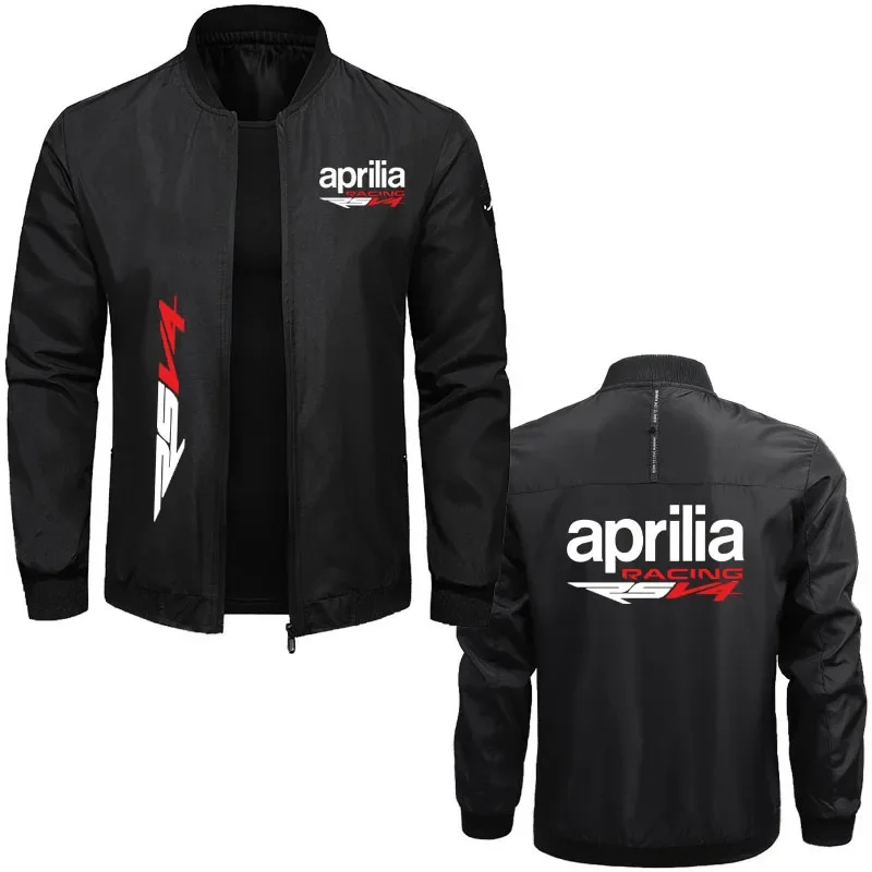 Aprilia racing rsv4 wind dichte Herren Motorrad jacke 2024 neue Herren Baseball jacke Rundhals ausschnitt Trend Street Herren Jacken oberteil