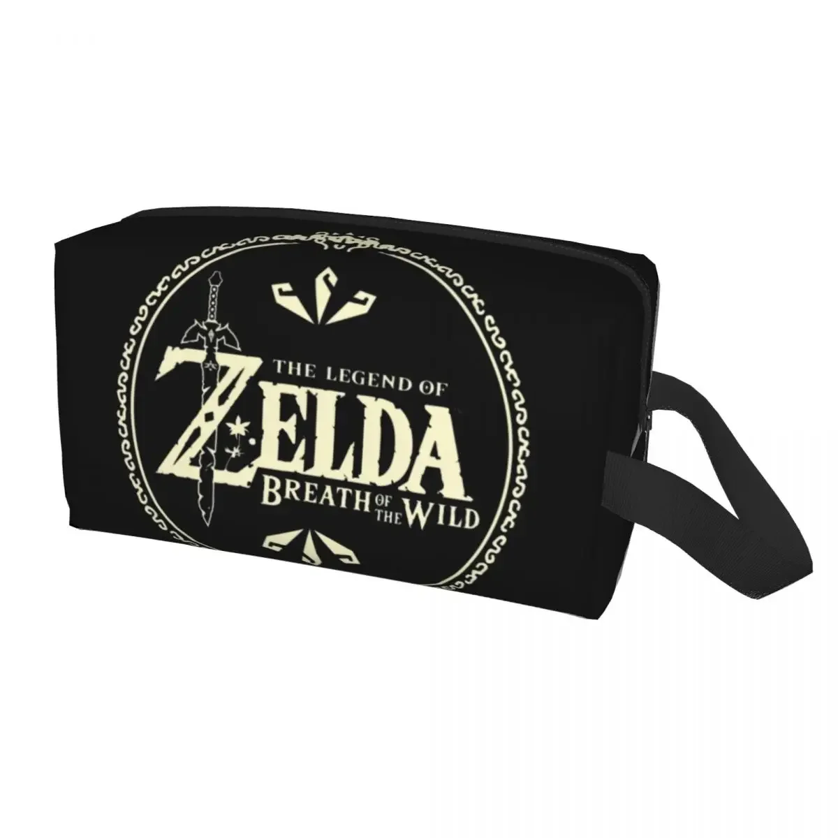 Custom Cartoon Video Game Legend Zeldas Toiletry Bag for Women Makeup Cosmetic Organizer Ladies Beauty Storage Dopp Kit Box