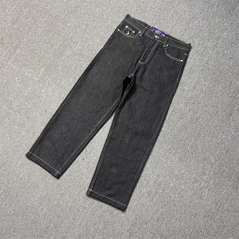 

25ss ADWYSD Jeans Top Quality Sunroll Print Mens Blue Casual Pants Women Washed Black Jeans