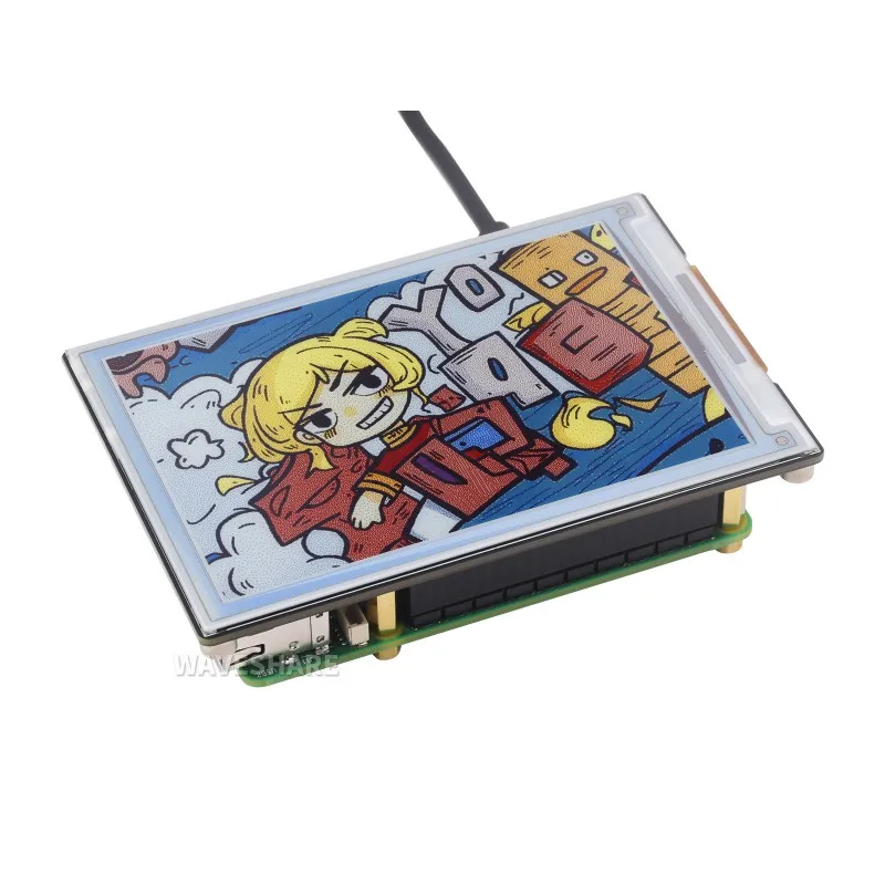 4inch E Ink Spectra 6 (E6) Full color E-Paper Display, SPI Communication,600×400 Pixels,Optional For HAT+ Standard Driver Board