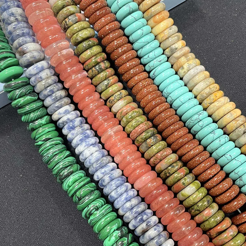 SYSRXLR Perles Plates en Agates Naturelles, 4x12mm, Œil de Tigre, Quartz, pour Bijoux, Bracelets, Colliers, Accessoires de Bricolage 3