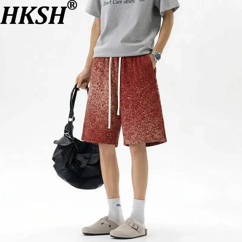 

HKSH Spring Summer New Men Tide Chic Ins Korean Punk Comfortable Casual Straight Shorts Starry Design Oversized Vibe Y2K HK24000