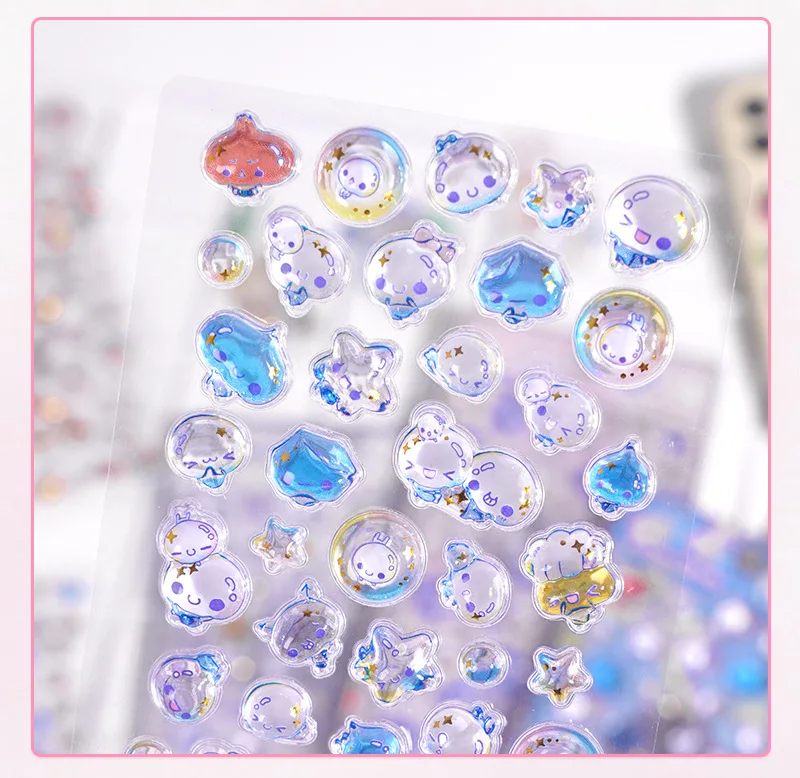 Cartoon süße Tier Mini 3D Relief Aufkleber Scrapbook Diy Journal süße Briefpapier Aufkleber Schule