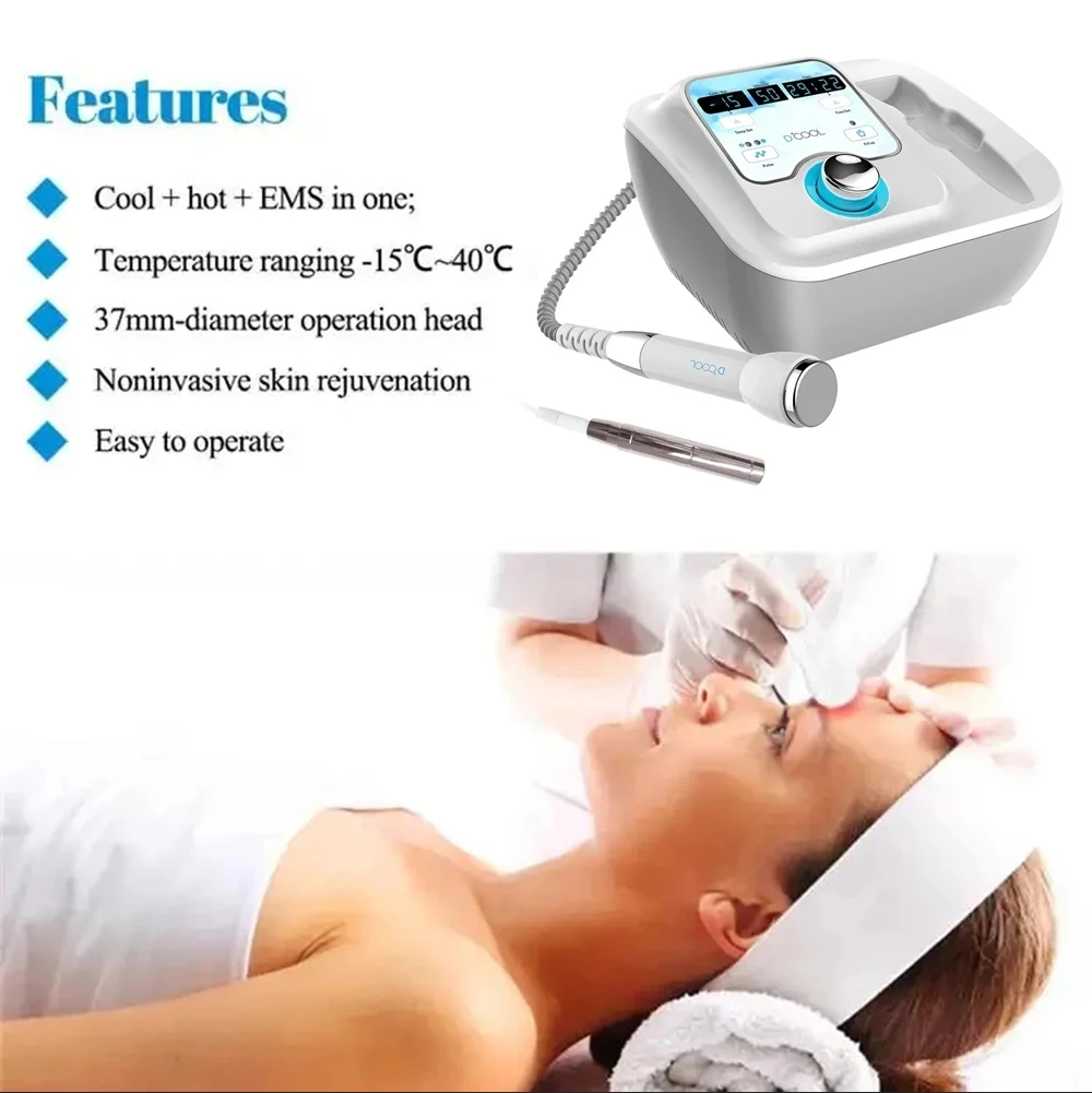 Máquina de cuidados faciais ems, máquina de beleza quente e fria, eletroporação, mesoterapia, antienvelhecimento, inchaço, máquina de rejuvenescimento da pele