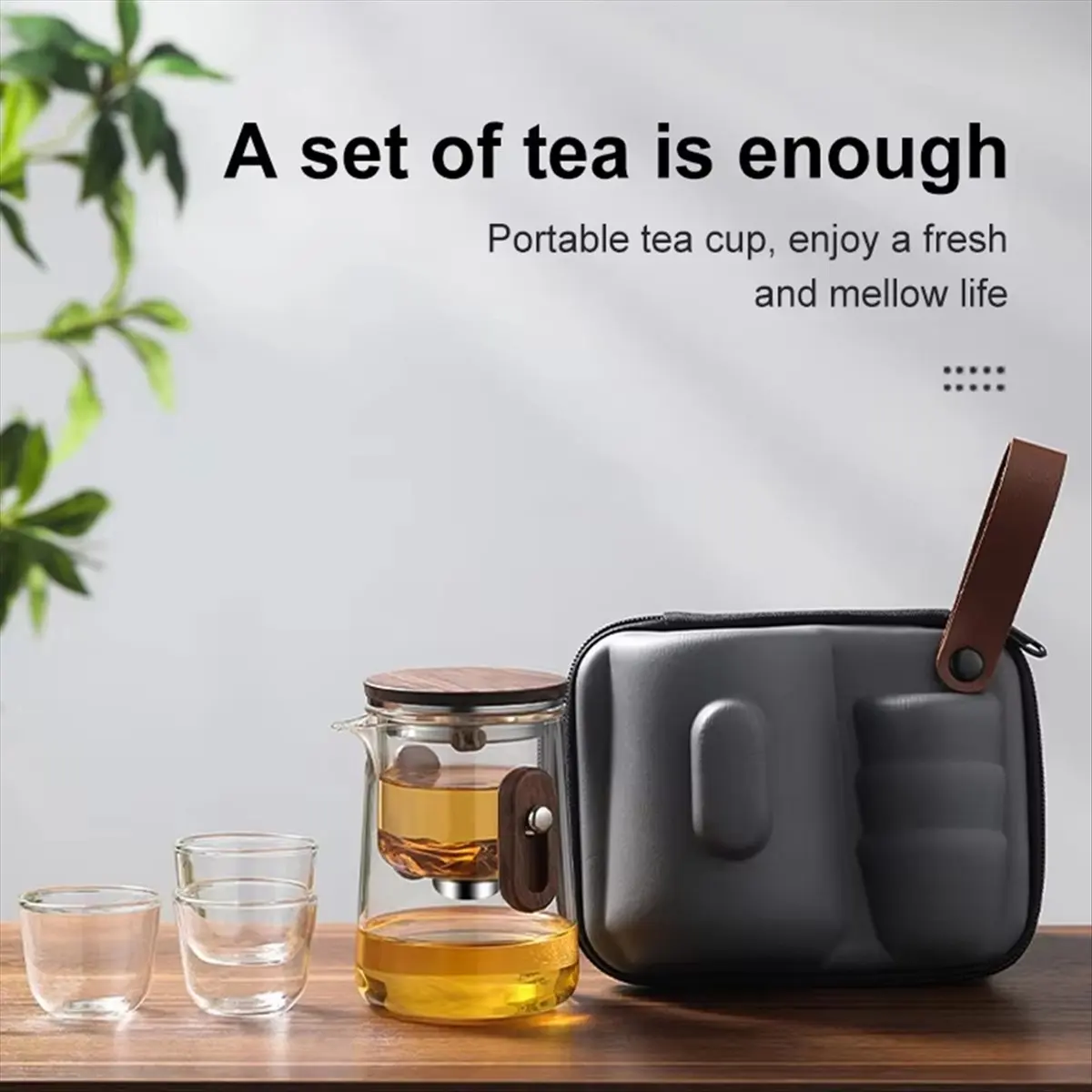 

Дорожный чайный сервиз REST Premium — портативная кружка для заварки чая со стеклянной подкладкой и магнитной крышкой — идеально подходит для путешествий и офисного использования