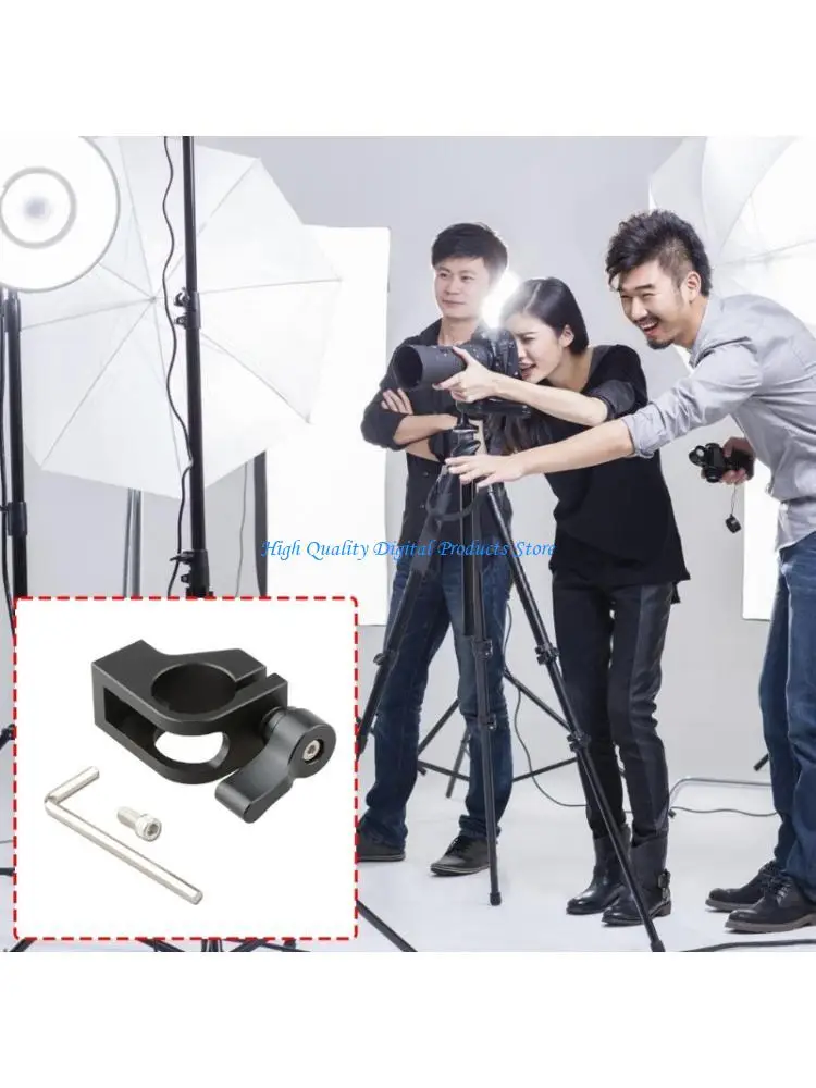 

U2JE Single Hole Pipe Clamp for 19mm Pipe Aluminum Home Improvement Rod Mount With 1/4inch-20 Thread Screw Accessories