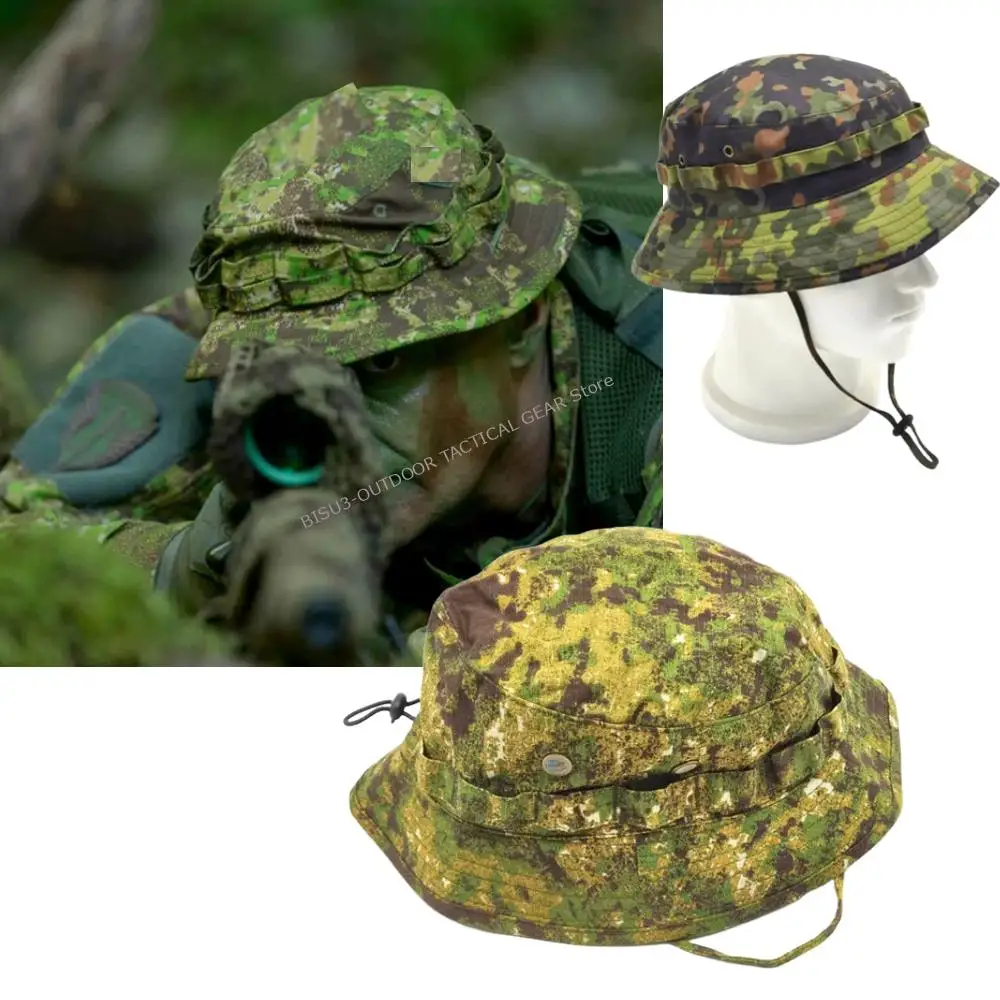chapeu-de-pescador-tatico-camuflado-verde-zona-com-aba-curta-impermeavel-respiravel-e-com-protecao-solar