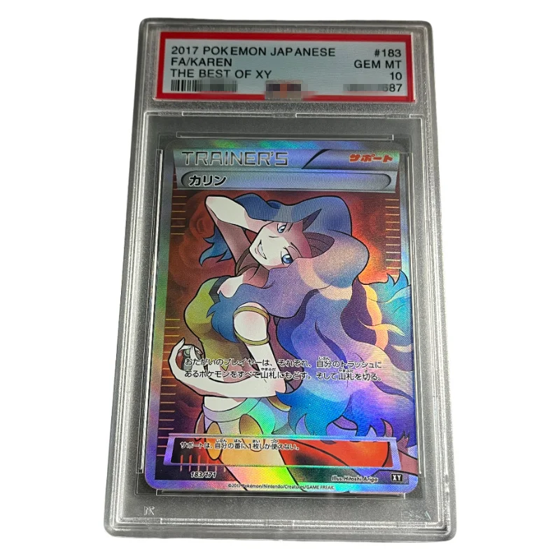 

Diy Trainer 2017 PTCG JAPANESE THE BEST OF XY #183 FA KAREN Authentication Grade 10 Collection Trading Card Game Toy ﻿