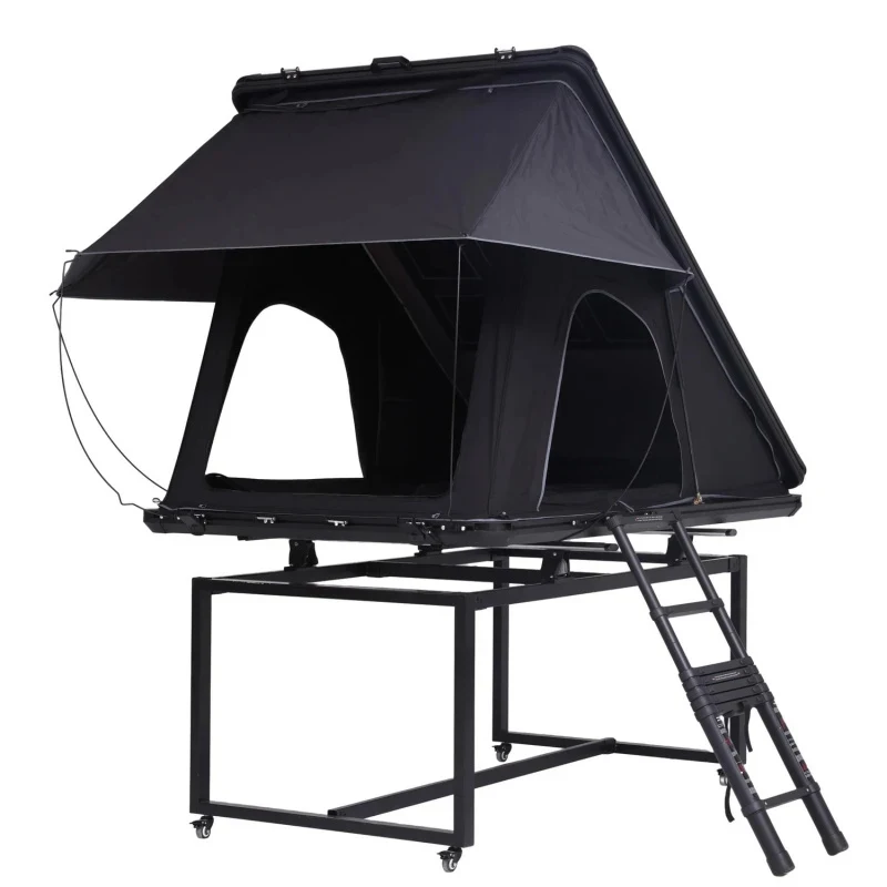 Person Hard Roof Top Tent with Extended Rainfly, gsm Fric, Aluminum Den Outdoor Camping