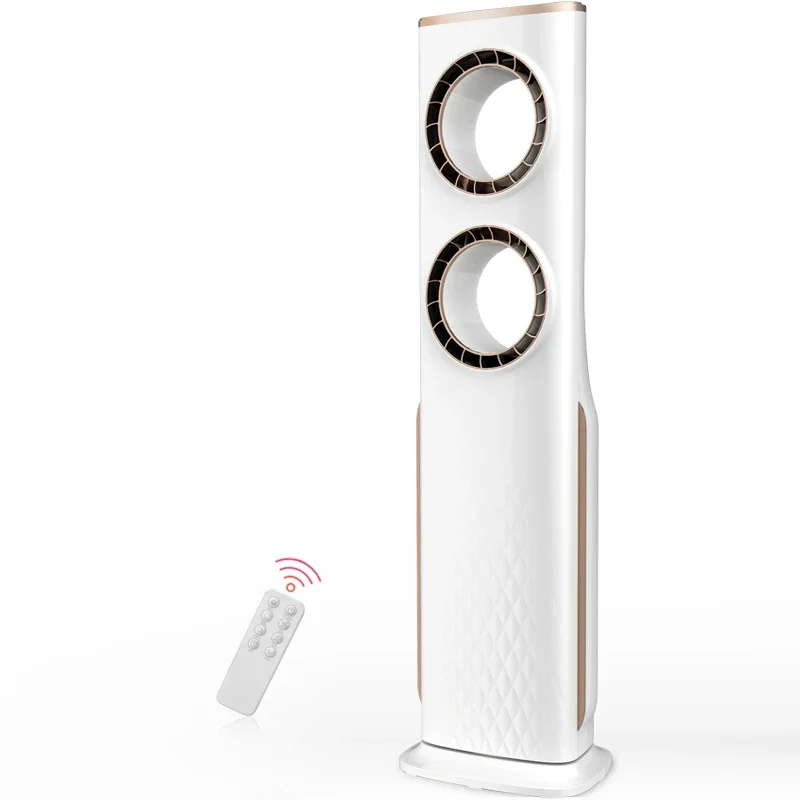 Ventiladores eléctricos sin hojas con llave táctil, ventilador de torre con cabezal móvil automático, ventilador de viento fuerte de circulación de aire inteligente para dormitorio