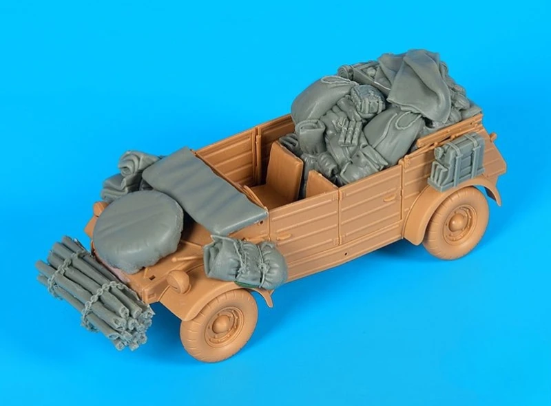 

Масштаб 1/35, литая под давлением модель из смолы, собранный комплект, комплект аксессуаров для военной машины корпуса Африки (без автомобиля), в разобранном и неокрашенном виде