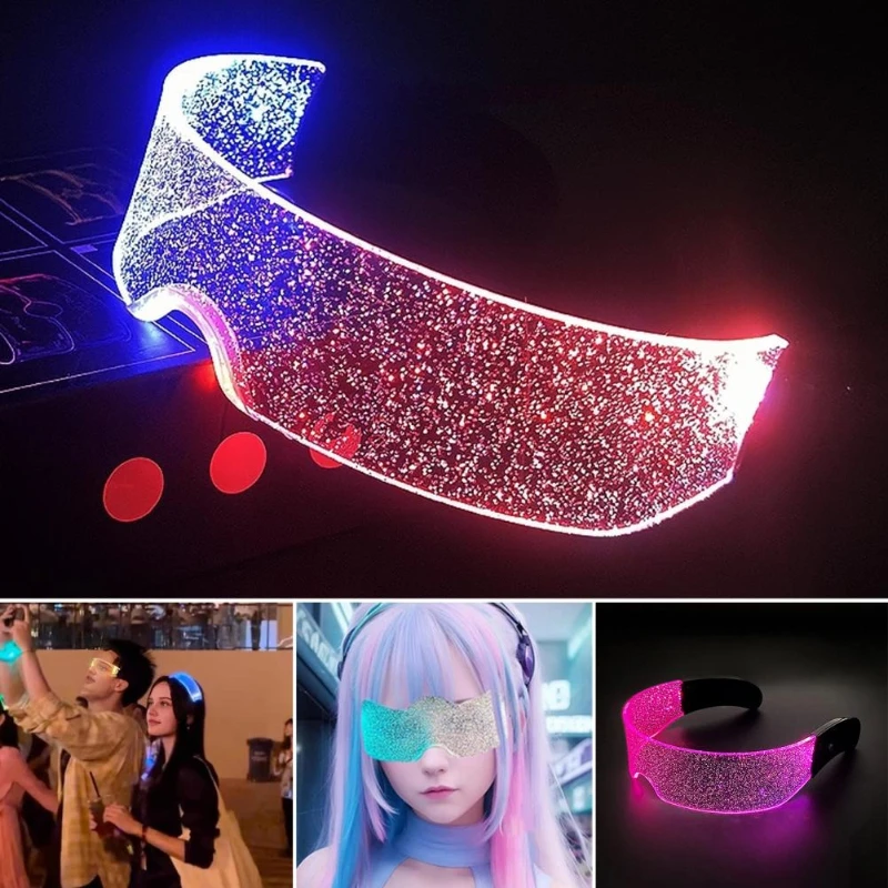New Colorful LED Glasses Women Men Decor Eyewear Luminous Party Glasses Glowing for  Rave Night Club Bar  Dancing Party