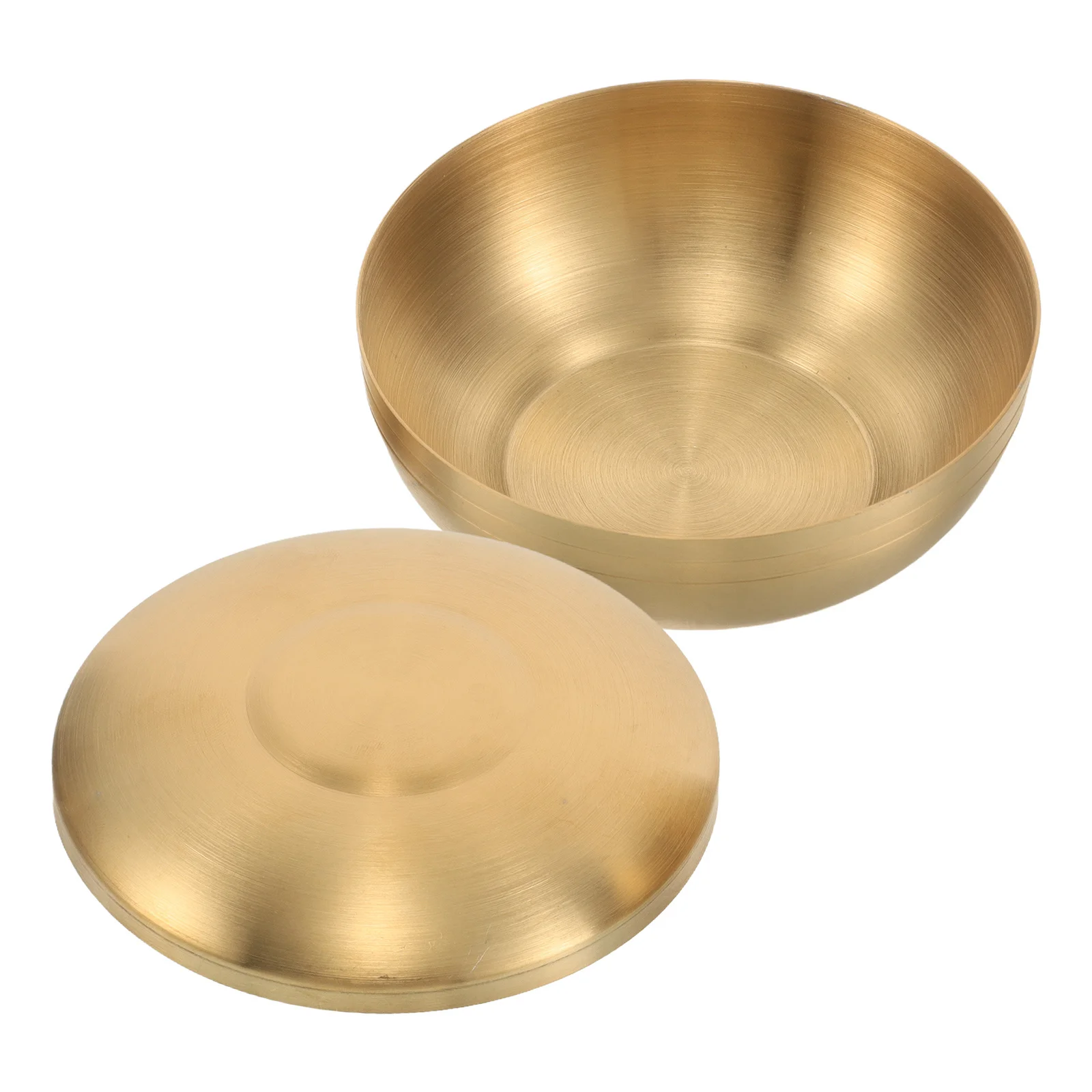 Cuenco de acero inoxidable de estilo coreano con tapa para condimentos, cereales, postres, sopa, almacenamiento de mezcla, conservación de frescura, cocina