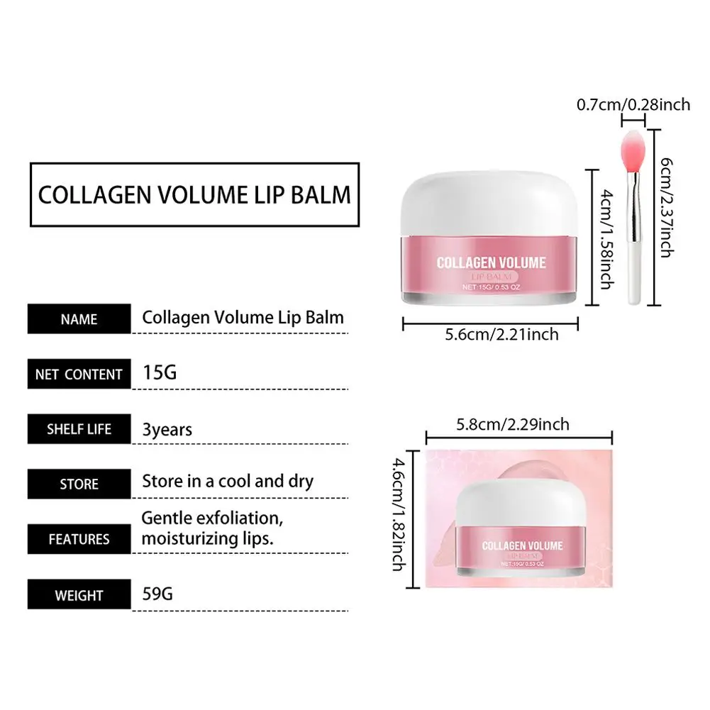 1 pçs lábio máscara de dormir noite cuidados com os lábios colágeno hidratante suave secura nutritivo linha labial creme frutas rosa bálsamo labial