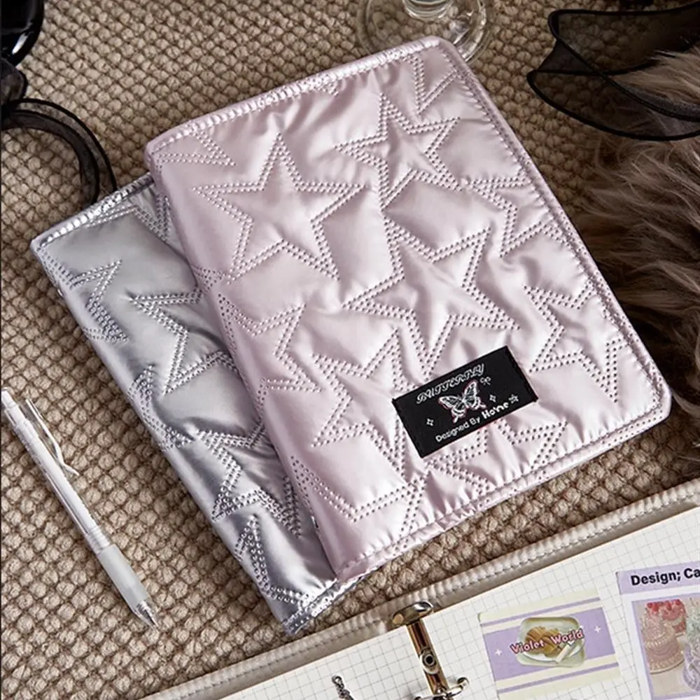 

Ins High Beauty A5 Loose Leaf Notebook Horizontal line Detachable PU Hand Ledger Laser Glitzy Binder Lined Book Girls