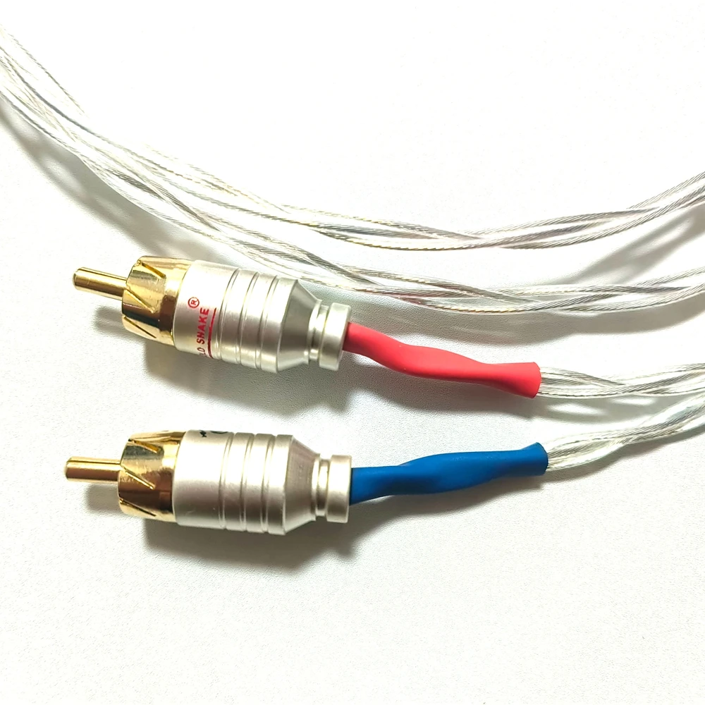 HIFI 5NOCC RCA Versilbertes Signalkabel für Audiophile-Verstärker, CD- und DVD-Player, Audio-Verbindungskabel – Detail 3