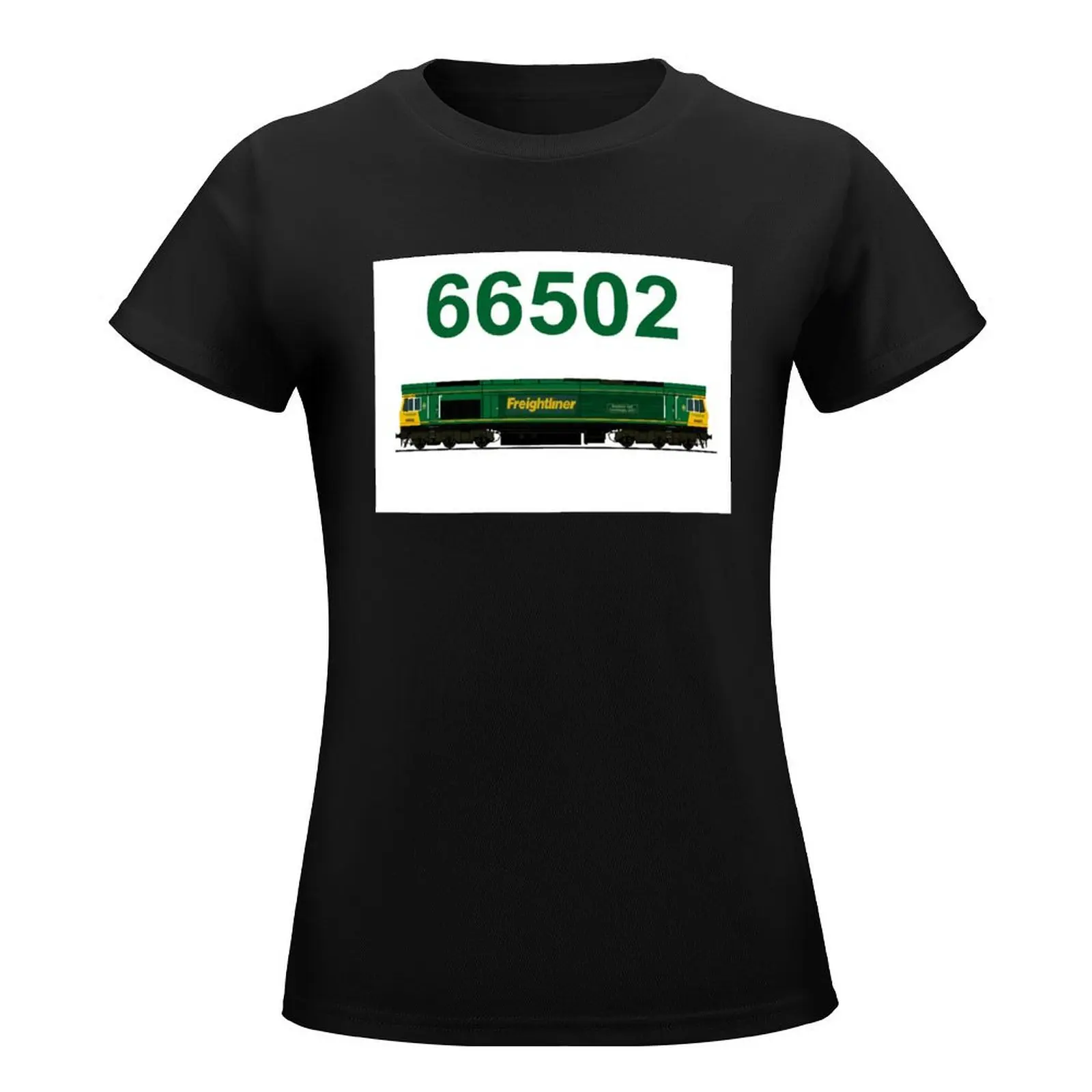 Class 66502 locomotive T-Shirt plus size tops Blouse korean fashion t-shirts for Women loose fit