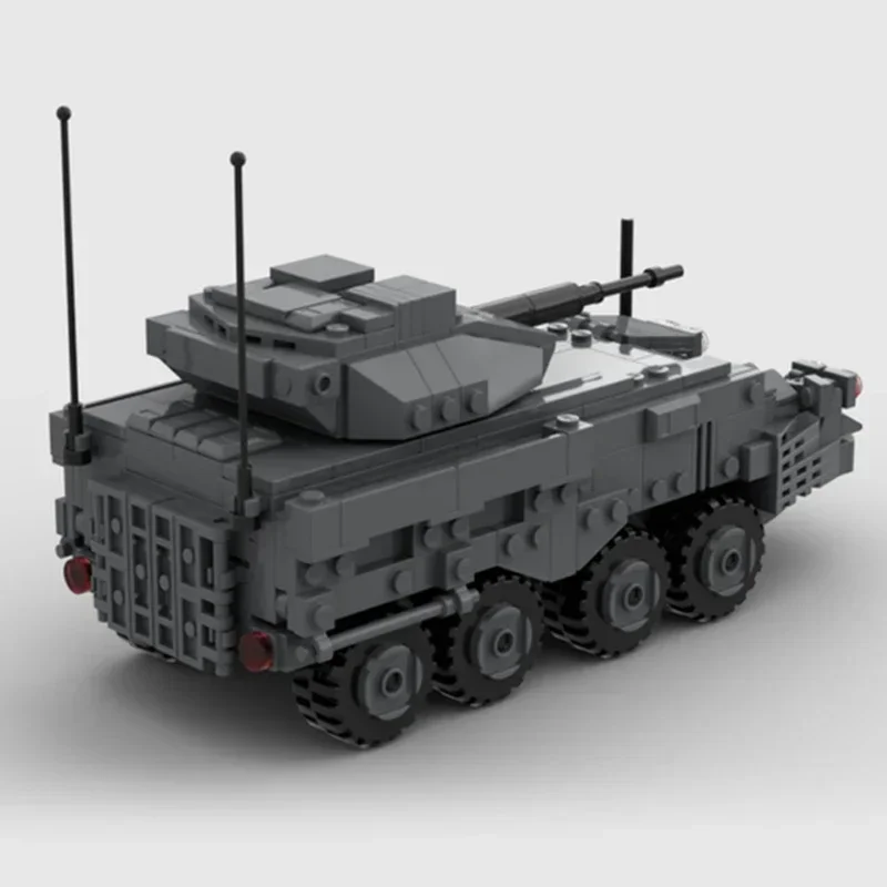 Moc Building Bricks Military Model M126 Stryker Armored Car Technology Modular Blocks Gifts Toys For Children DIY Sets Assembly