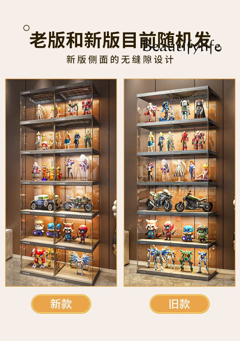 LEGO Figure Display Cabinet Household Transparent Storage Cabinet Multi-layer Large Capacity Up to Dust-proof Shelf - view 5
