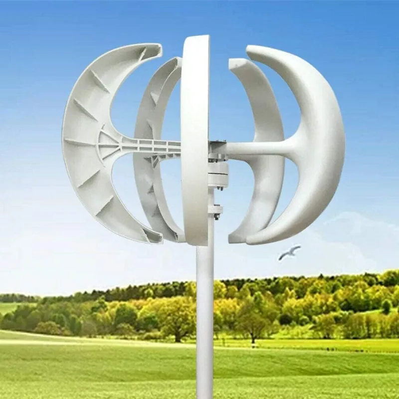 Wind Turbine Generator 24V 600W 5 Blades Vertical Axis Wind Turbine Kit 2ms Low Wind Speed Starting T Use White (24V)