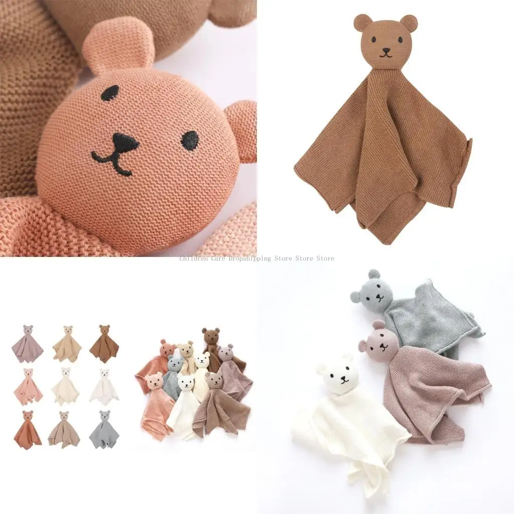 

Хлопковое одеяло, детская игрушка для сна, успокаивающее полотенце, милый медведь, мягкая игрушка для новорожденных, мягкие