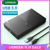 UGREEN HDD Case 3.5 2.5 SATA to USB 3.0 Adapter External Hard Drive Enclosure Reader for SSD Disk HDD Box Case HD 3.5 HDD Case