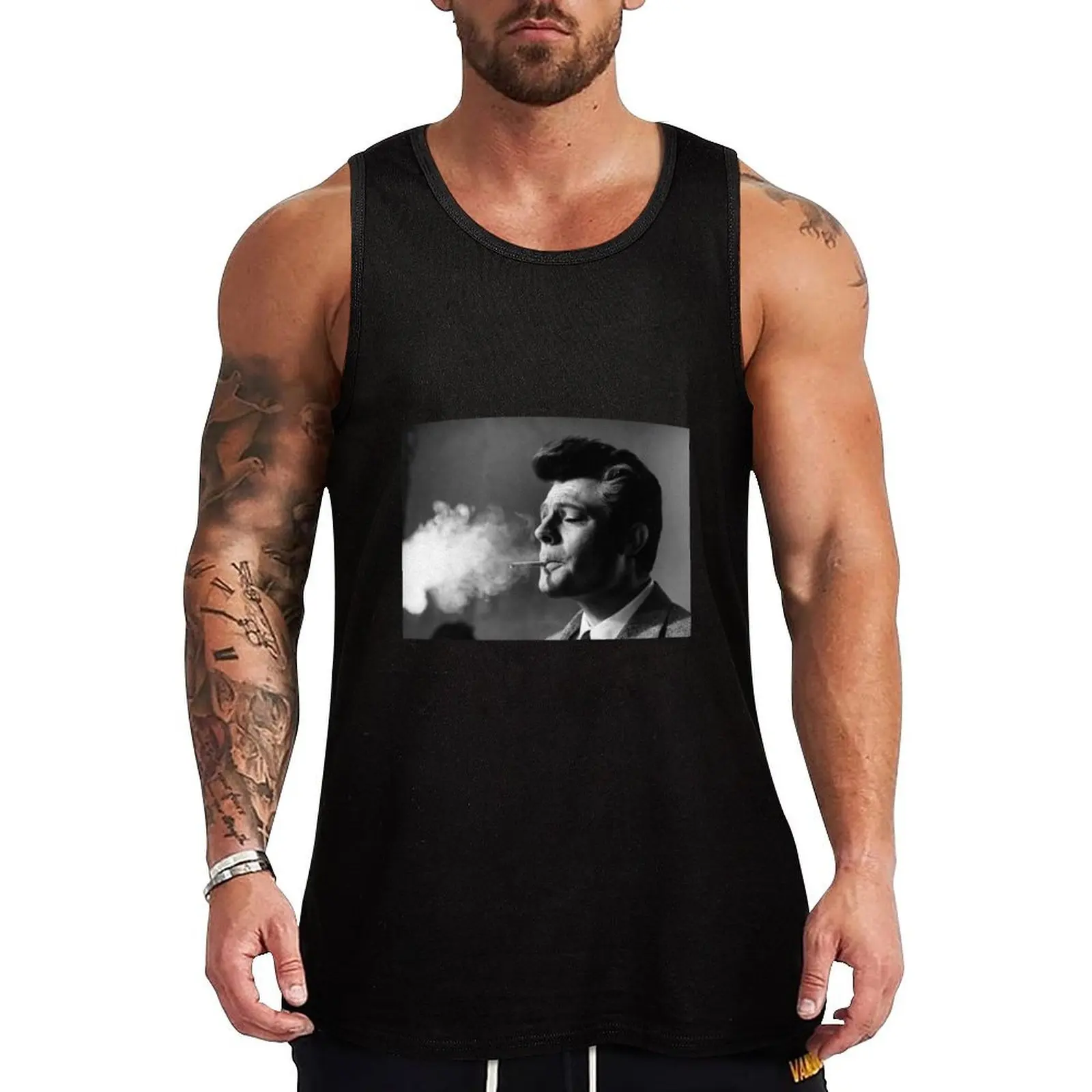 

Marcello Mastroianni Sticker Tank Top Casual Soft Tank Top Loose Sleeveless Everyday Shirt