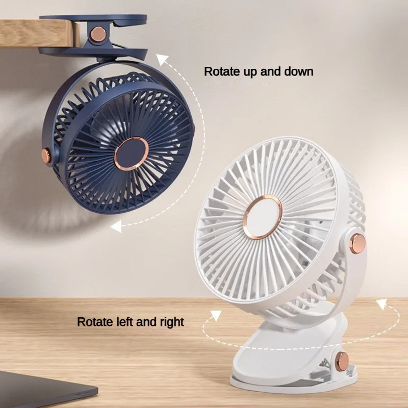 مروحة Xiaomi بمشبك 5 سرعات هادئة وقابلة لإعادة الشحن لسطح المكتب ومروحة هواء محمولة لاسلكية بإضاءة LED ومروحة منزلية للتخييم