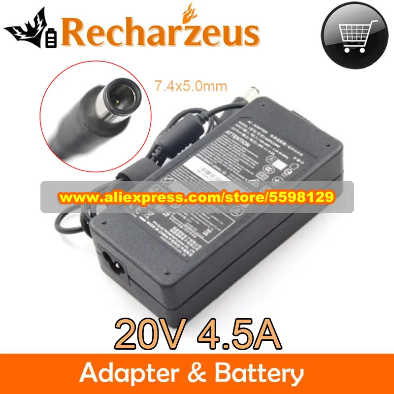 Genuine ADPC2090 AC Adapter 20V 4.5A 90W for AOC C3583FQ CQ27G2U Optix MPG27CQ Viewsonic XG-2703 XG3420C VS17100 7.4*5.0mm Tip