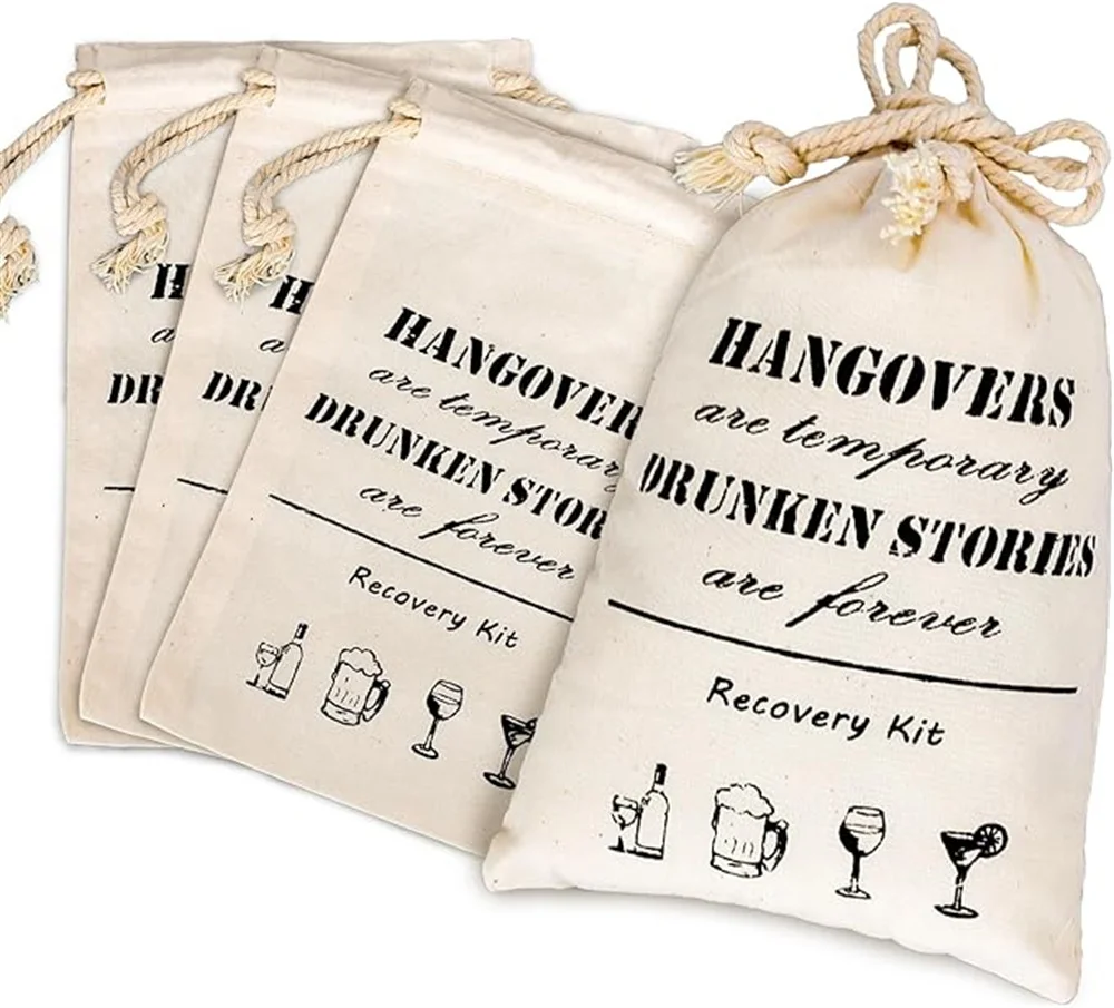 

Whaline, 30 шт., набор для похмелья на девичник, сумки, хлопковые подарочные пакеты, муслиновые сувениры на шнурке для свадьбы, выживания, восстановления Бах