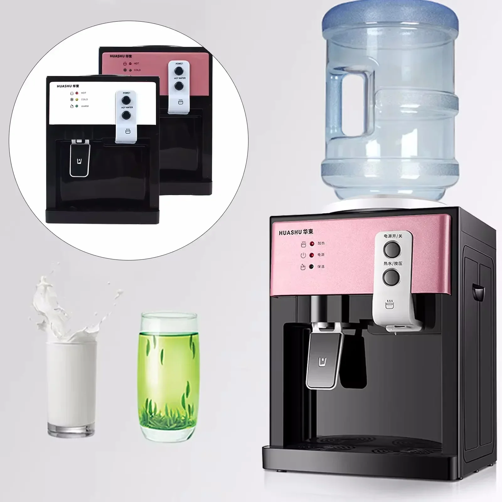 

5 Gallon Top Loading Water Cooler Dispenser Countertop Hot+Cold Drinking Machine