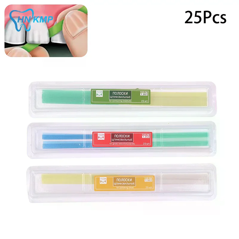 

25 шт., полоска для полировки зубов, композитная смола, полиэстер, шлифовка, гладкие материалы, инструмент для стоматолога