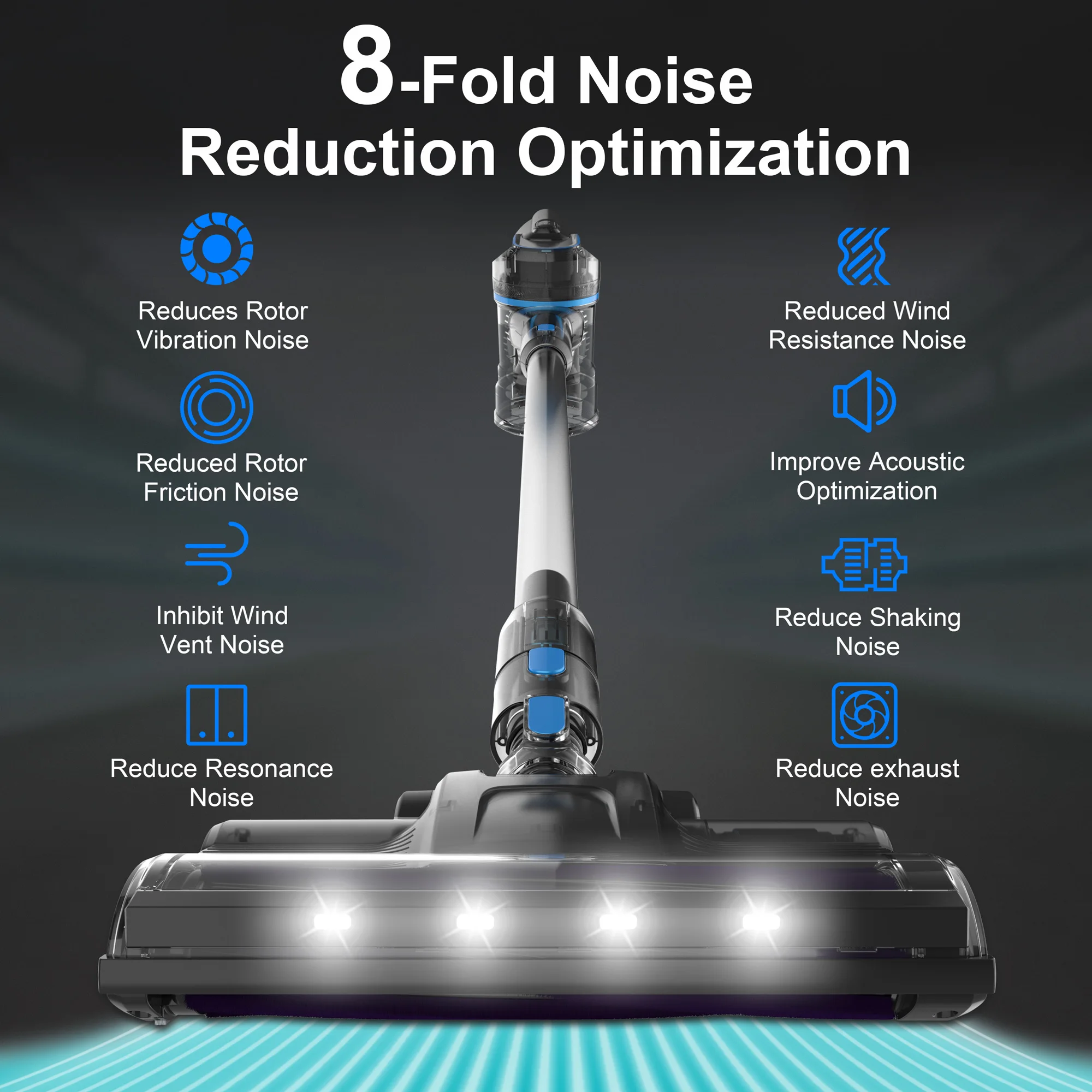 Tasvac เครื่องดูดฝุ่น S800แบบพกพา, เครื่องดูดฝุ่นไม้กวาดไฟฟ้า260W เครื่องดูดฝุ่นพลังสูง23 kPa 6 in 1น้ำหนักเบา