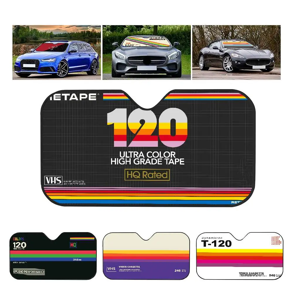 

Computer New Retro VHS Style Window Sun Shade Windscreen Sunshade UV Protection Auto Sun Visor Car Window Electrostatic Film