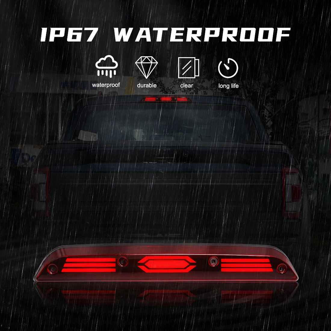 Third Brake Light For F150 2015 - 2022 F250 F350 F450 Ranger 2019 2020 2021 LED Additional Rear Brake Car Tail Stop Warning Lamp