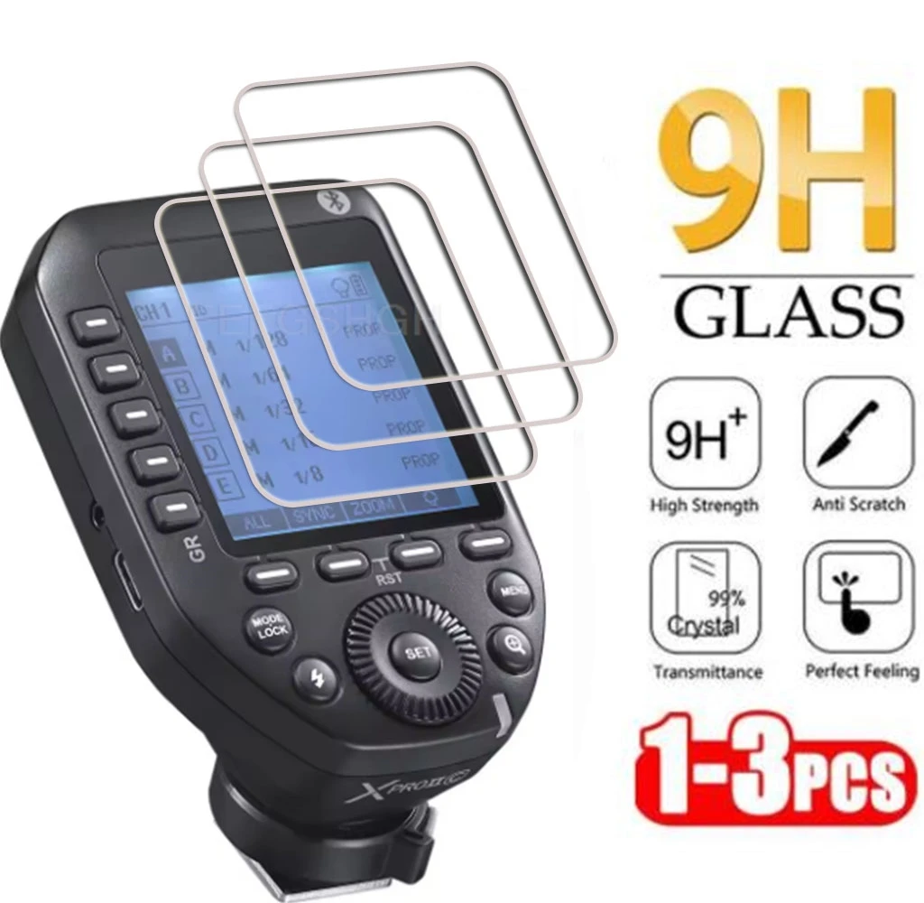 Закаленное стекло 9H 2.5D для Godox XProII XproII-C Godox X pro, беспроводной триггер вспышки, OLED, защитная пленка для сенсорного экрана Закаленное стекло 9H 2.5D для Godox XProII XproII-C Godox X pro, беспроводной триггер вспышки, OLED, защитная пленка для сенсорного экрана