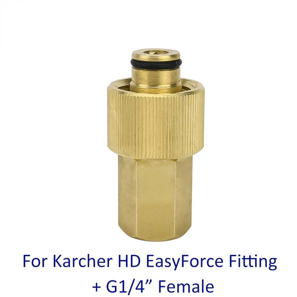 

High Pressure Washer Brass Connector Adapter HD Easy!Force G1/4" Adaptor for Karcher HD Easy Force Gun Lance Fitting